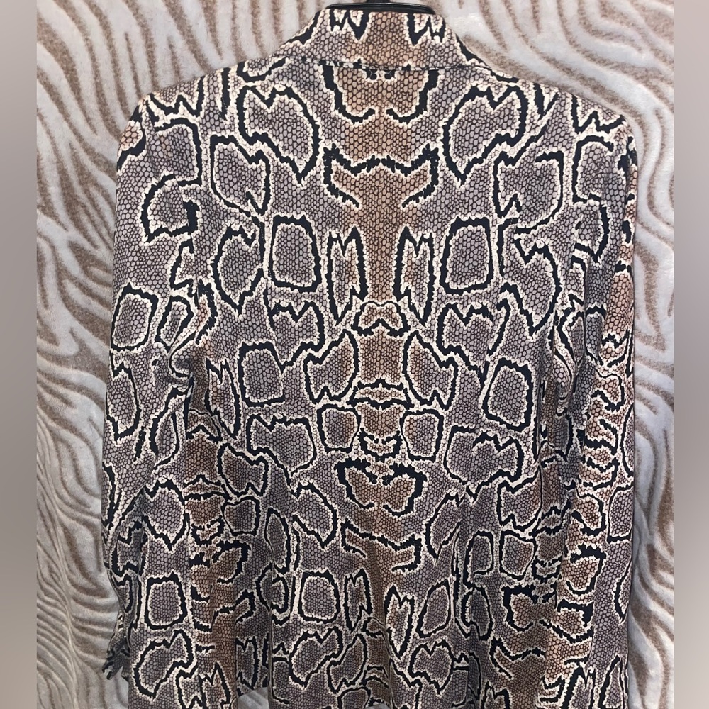 Cabi Python Snake Print Button Front Double Breas… - image 4